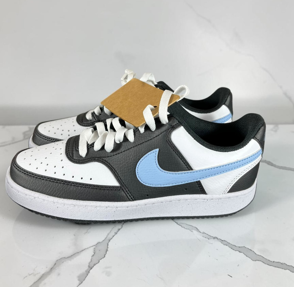 Nike Court Vision Low Next Nature White Blue Sneakers Women’s 8.5 Men’s 7